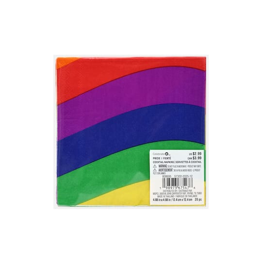 Yay Pride Rainbow Paper Cocktail Napkins, 20ct. by Celebrate It™